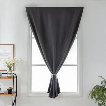 

Soild Color Modern Kitchen Short Curtains Window Blackout Curtain For Living Room Bedroom Kids Room Velcro Curtains Drape Panel