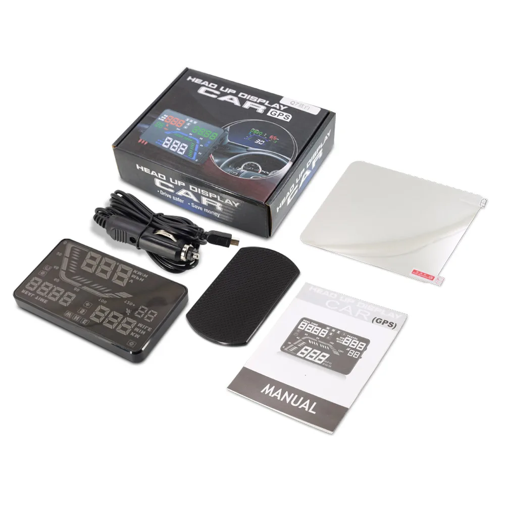 Car Digital Speedometer Q7 5.5' Hud Display KM/h MPH Auto Electronics Head Up Display Windshield Projector Display PK A100s HUD Car Digital Speedometer Q7 5.5' Hud Display KM/h MPH Auto Electronics Head Up Display Windshield Projector Display PK A100s HUD