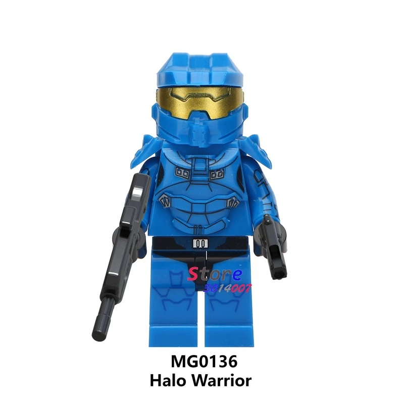 50 шт. мультфильм серии человек паук Сельский медведь лошадь D. Va Halo лиса девочка пицца человек строительные блоки для детей игрушки - Цвет: MG0136