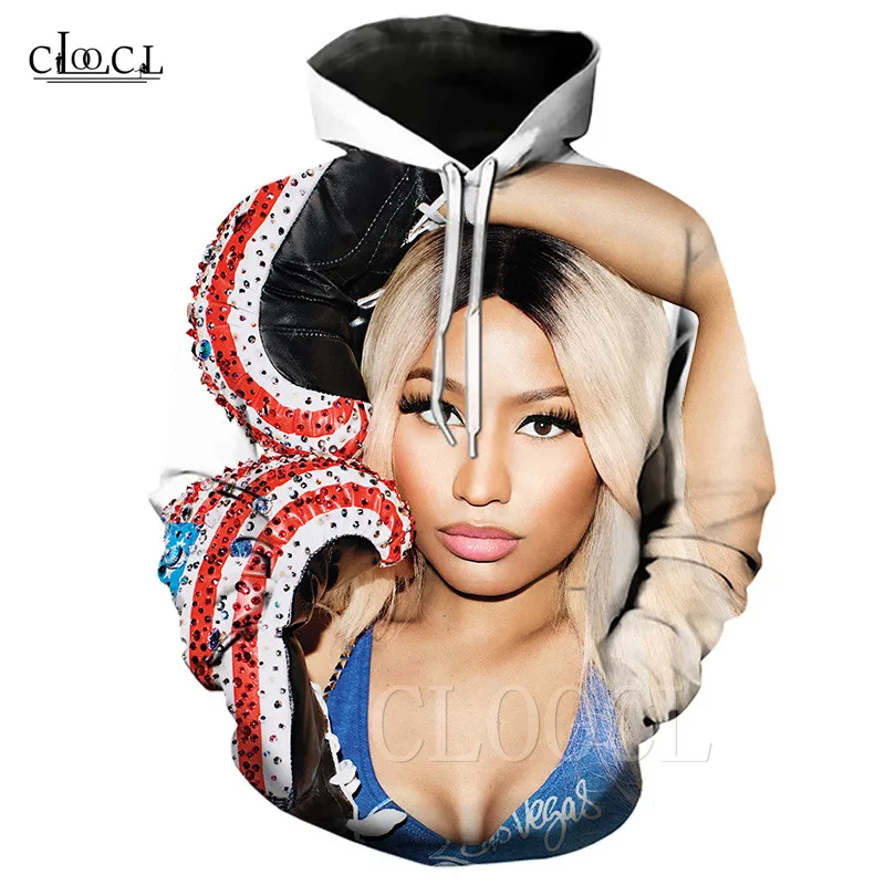 Новые толстовки сексуальные Модные свитшоты с принтом Nicki Minaj Толстовка С