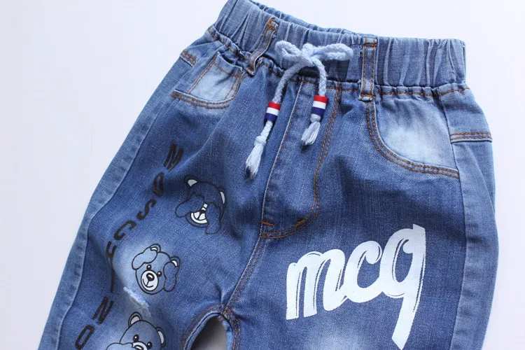 Summer New Style Childrenswear Crawler Children Knee-length Denim Shorts Korean-style Men's Children Shorts