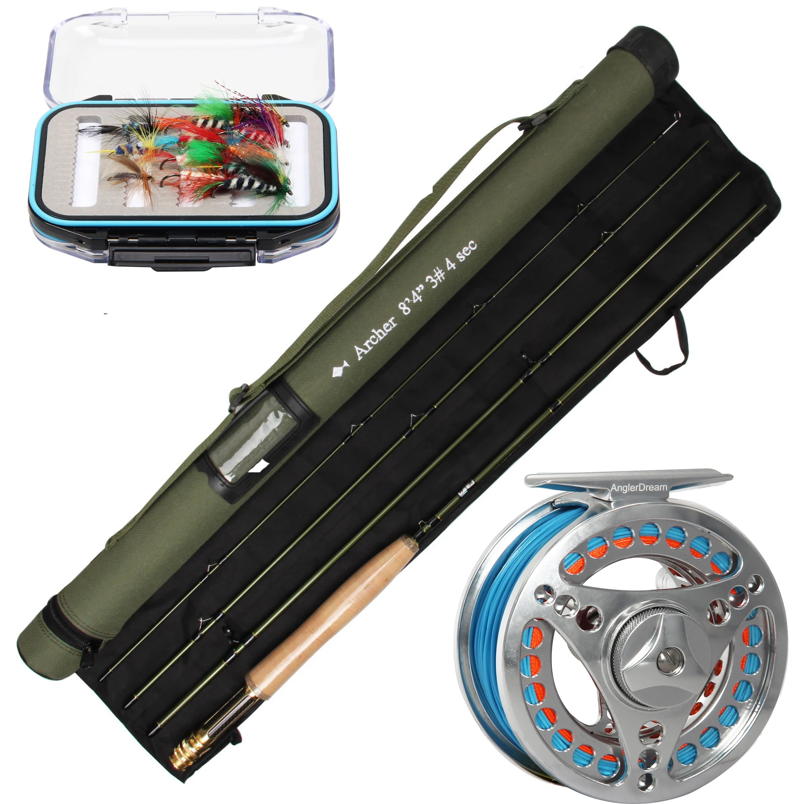 Рыболовная удочка и катушка для ловли нахлыстом Angler Dream Combo 3/4WT 4 | Комбинации удочек -4001155256190