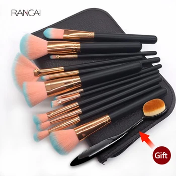 

12pcs Makeup Brushes Set Fan Loose Powder Foundation Contour Blush Eyebrow Brush Pincel Maquiagem with High Quality Leather Case