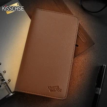 Kisscase 아이폰에 대 한 럭셔리 내구성 가죽 지갑 파우치 전화 케이스 삼성 화웨이 xiaomi meizu 커버 휴대 전화 가방 케이스(China)