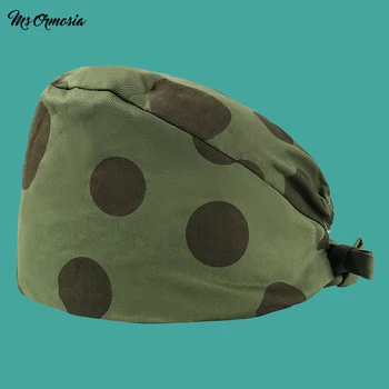 

MSORMOSIA New quality Dentist Surgical Caps Cotton Scrub Caps for Women and men Hospital Medical Hats Printing dentist cap/hat