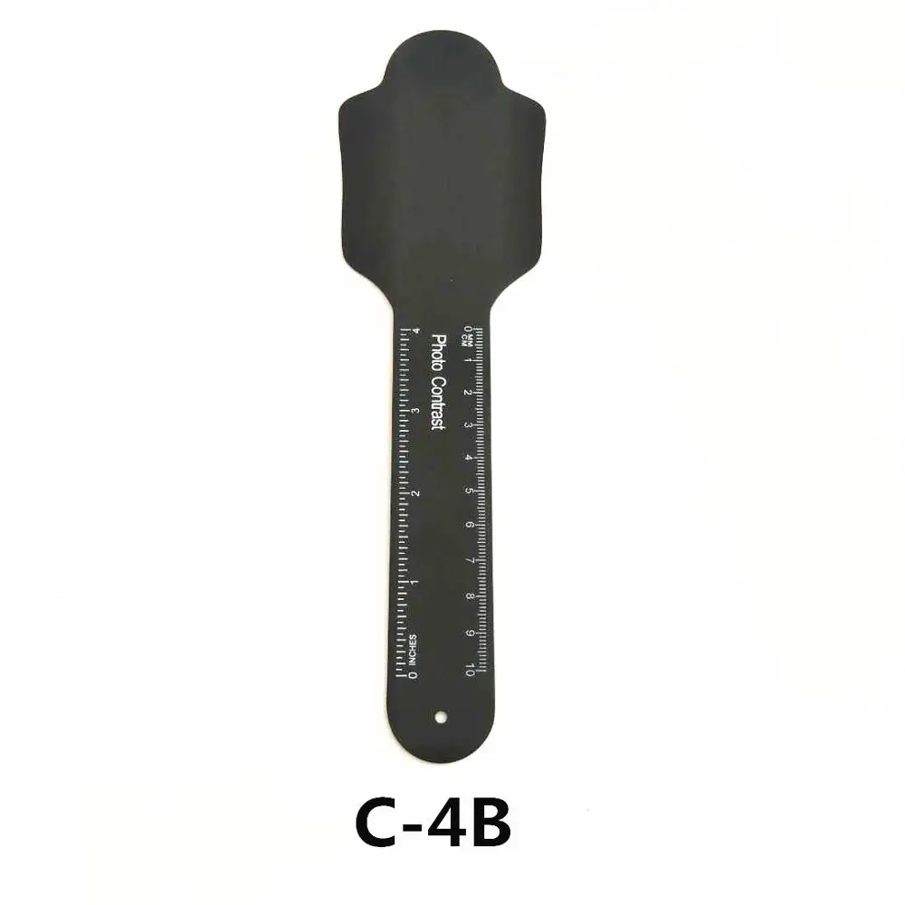 4pcs set Dental Orthodontic Black Background Photo Image Contrast Board Oral Cheek Plate With Scale Mark 3