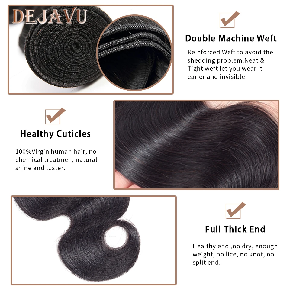 DEJAVU Body Wave Bundle Brazilian Hair Weave Bundle Non-Remy Human Hair Bundle 30 inch Bundle 1 Piece Hair Extension Cabelo DEJAVU Body Wave Bundle Brazilian Hair Weave Bundle Non-Remy Human Hair Bundle 30 inch Bundle 1 Piece Hair Extension Cabelo