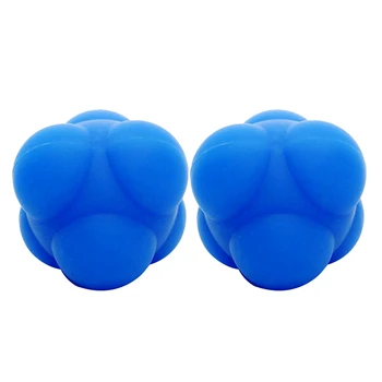 

2 Pieces Hexagonal Reaction Silica Gel Ball Sensitive Rebound Ball for The Agility Training Velocity Deflecting Ball