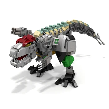 

688Pcs STEM MOC Agent Group Mechanical Dinosaur Mecha Bricks Small Particle Building Blocks Educational Toy Set Model Toy Gift