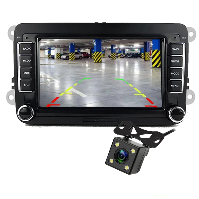 Automotivo para Apple Polegadas para Apple Automotivo com Tela de 7 Rádio Estéreo Bora Golf Polo Volkswagen Passat b6 b7 Touran Navegação Gps vw 17 com tela de 7 polegadas, para apple