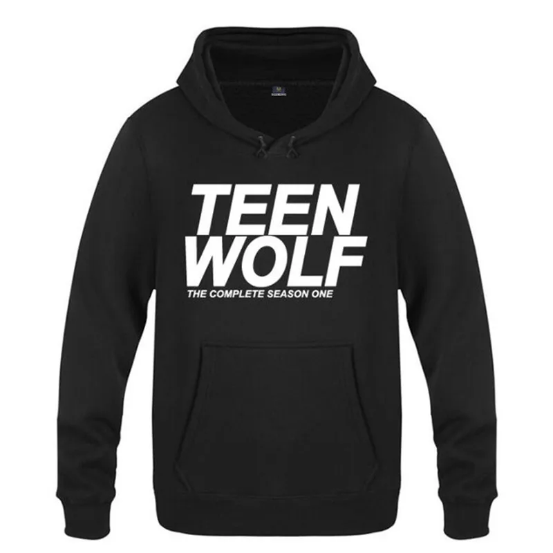 Mens Hoodies Teen Wolf Letter Printed Hoodie Men Fleece Long Sleeve Skate Men's Sweatshirt Pullover Tracksuit Moleton Masculino | Мужская