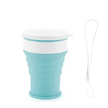 100ML/200ML/350ML Portable Silicone Retractable Folding Cup With Lid Telescopic Collapsible Drinking Cup Outdoor Travel Water