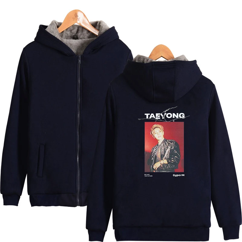 TAEYONG Kpop супер Толстовка спортивная зимняя для мужчин женщин толстовки на молнии куртка уличная с длинным рукавом Homme толстовки с капюшоном топы