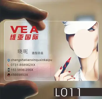 

(1000pcs/lot) high quality clear matte pvc transparent business card