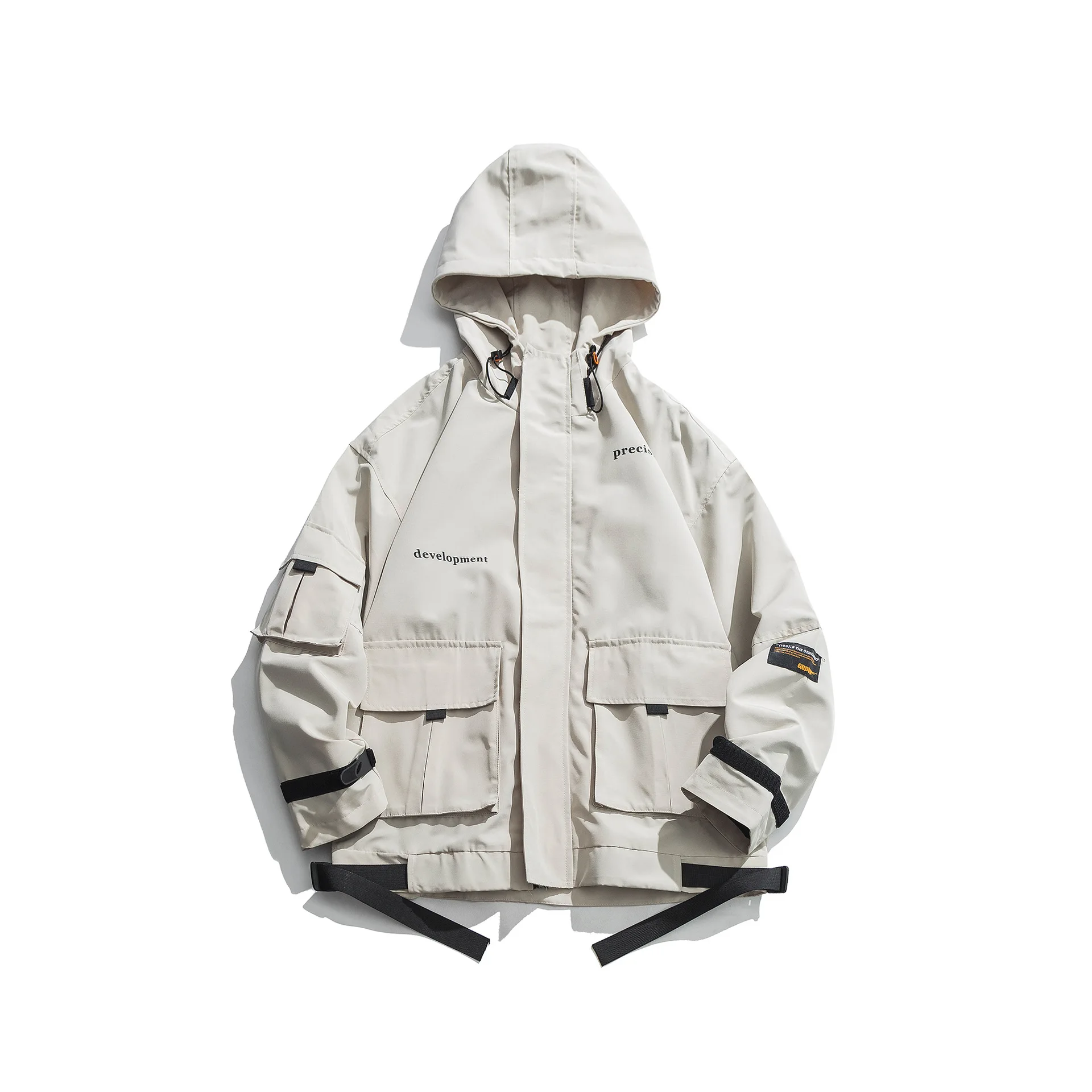 

City Where the Product Autumn New Style Origional Popular Brand Hooded Men Multi-pockets Jacket MEN'S Coat Mens Coat