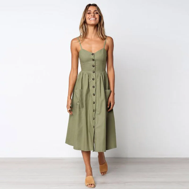 Новый стиль модное женское летнее богемное платье без рукавов с бретельками v