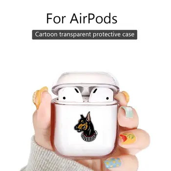 

case For Airpods 1/2 Bluetooth earphone protective Case For Air pods pro cases Animal Doberman Pinscher Dog Mascot