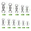 DNDYUJU 10pcs Stainless Steel Fishing tackle Ball Bearing Swivel With Soild Ring Fishing Accessories Fishhook Tackle Accessory ► Photo 3/6