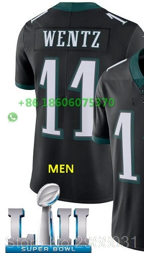 For men Супер патч A+++ Качественная мужская футболка для взрослых 86 Zach Ertz 91 fletcher cox 11 carson wentz 9 Nick Foles bowl Philadelphia - Цвет: For men