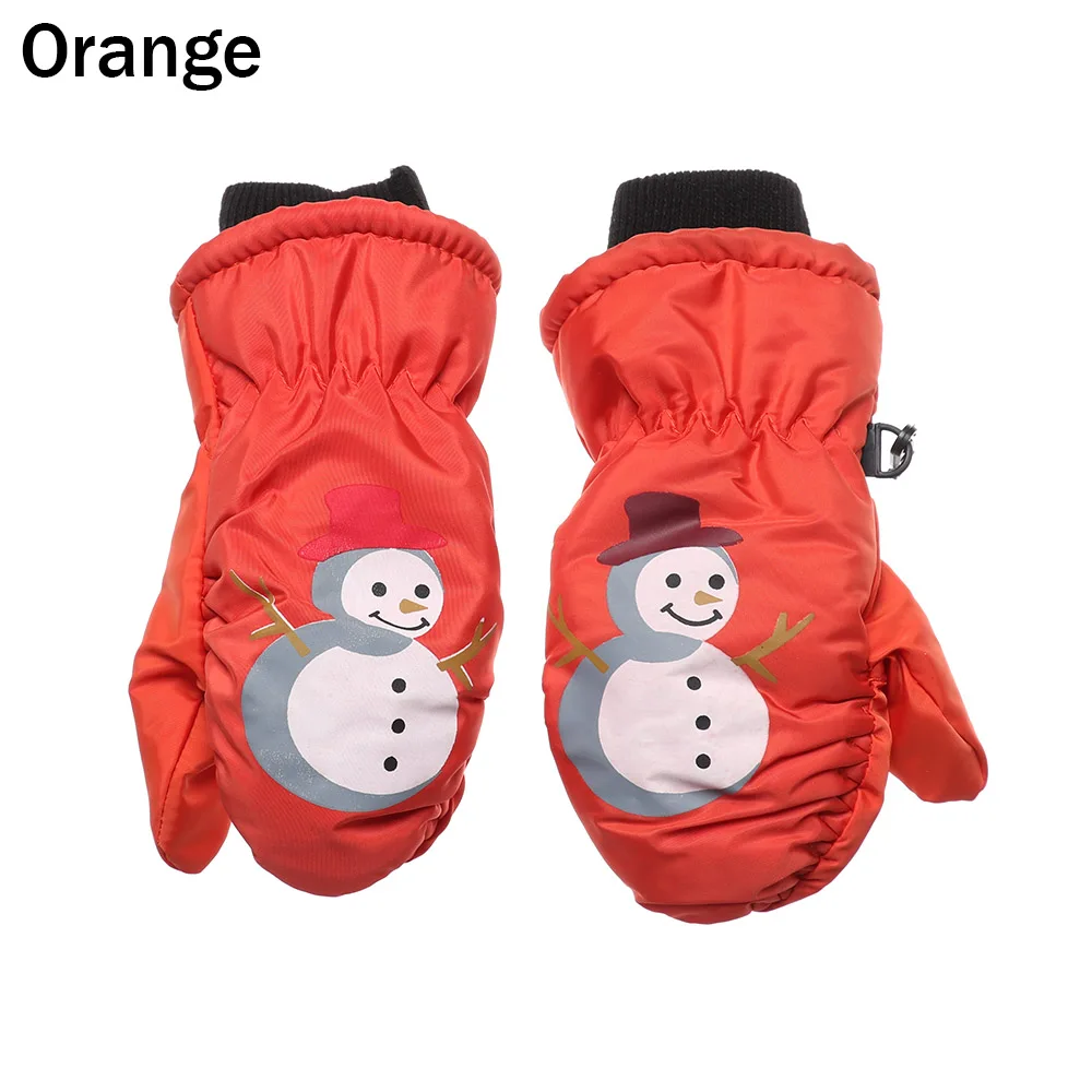 Милые детские зимние теплые перчатки с героями мультфильмов для мальчиков и девочек; спортивные водонепроницаемые ветрозащитные Нескользящие зимние варежки; Расширенные наручные перчатки - Цвет: 5