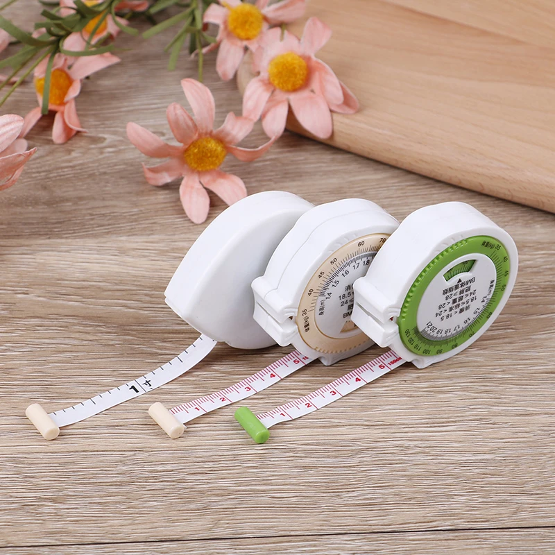 1pcs BMI Body Mass Index Intrekbare Tape 150 Cm Maatregel Rekenmachine Dieet Gewichtsverlies Measures Lichaamsvet Meetlint | Инструменты