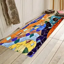 Рождественские кухонные принадлежности для ванной нескользящий водопоглощающий коврик ковер 3D печатная уплотненная фланель Ткань ковер