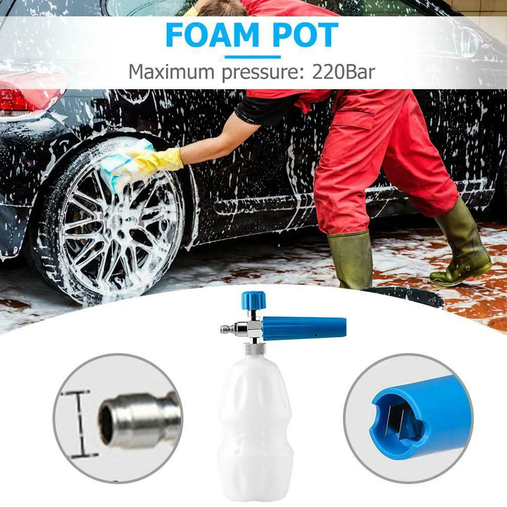 Ho использовать удерживайте химическое сопротивление высокого давления автомойка легко использовать быстрый разъем пенопласт Лэнс Многофункциональный прочный мыльный распылитель - Цвет: Синий