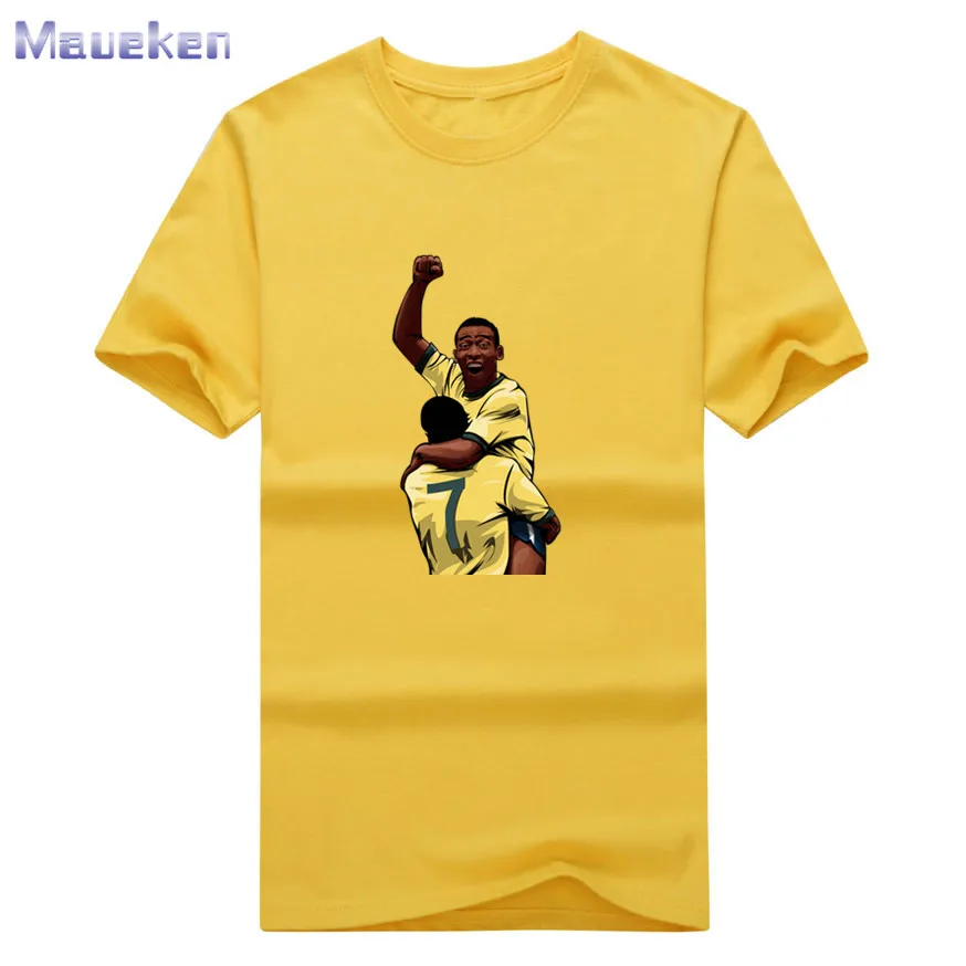 Летняя забавная футболка the best pele, футболка из хлопка, мужская повседневная футболка для бразильских фанатов, подарок 0715-2