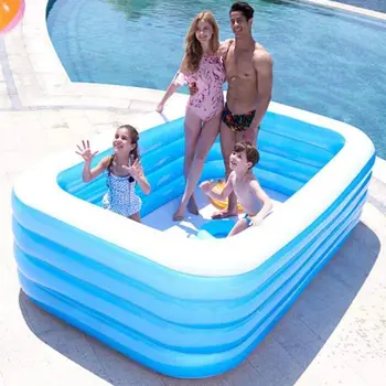 

1.1m/1.28m Inflatable Swimming Pool Adults Kids Pool Bathing Tub Outdoor Indoor Swimming Pool