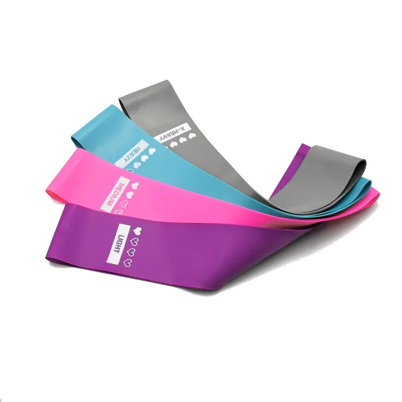 

Gym Strength Resistance Rubber Bands 4 Color Sport Training Fitness Exercise Belt Elastic Training Pilates Yoga Workout Strap