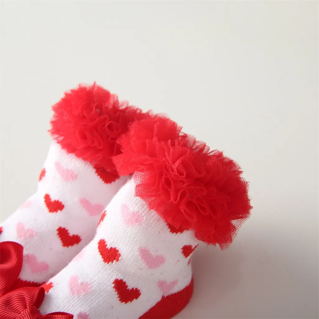 Милые носки для маленьких девочек; жаккардовые Балетные Носки; милые носки принцессы с бантом для малышей