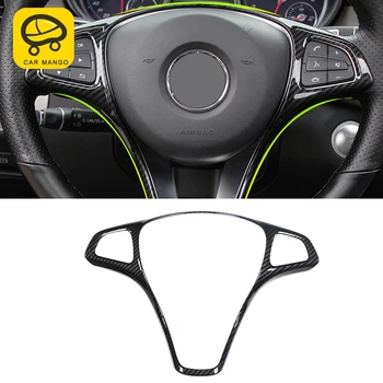 

CarManGo For Mercedes Benz GLE ML GL GLS Auto Car Steering Wheel Panel Trim Cover Sticker Frame Chrome Interior Accessories