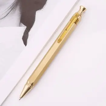 

Durable Hexagon Press Metal Business Ballpoint Pen 0.5mm Nib Office School Supplies Student Gifts
