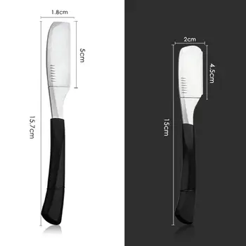 

Men Classic Barber Manual Folding Beard Razor Stripes US Flag Dollar Print Stainless Steel Shaving Knife Hair Removal Tools with