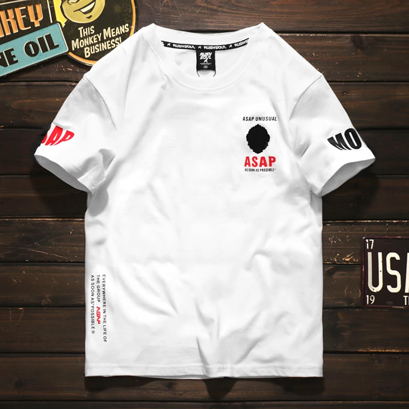 まとめ購入 日本の半袖メンズtシャツ シンプル 刺loose 文字がプリントされた 夏のファッションブランド オンライン超安い Agosto Com Tr