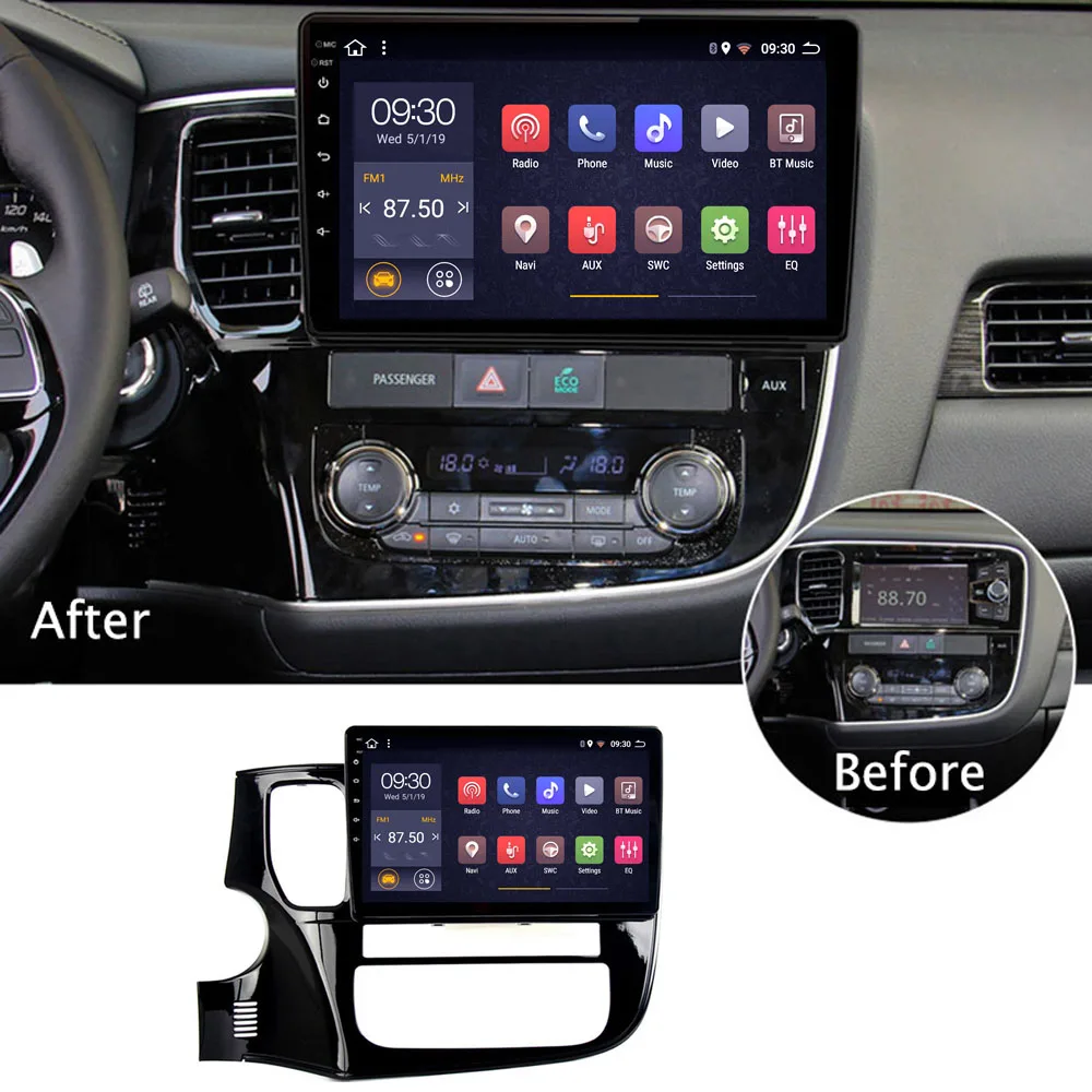 Автомобильный мультимедийный DVD плеер для Mitsubishi Outlander android 2 + 32 ГБ 8 ядер 2013 2014 2015 2016
