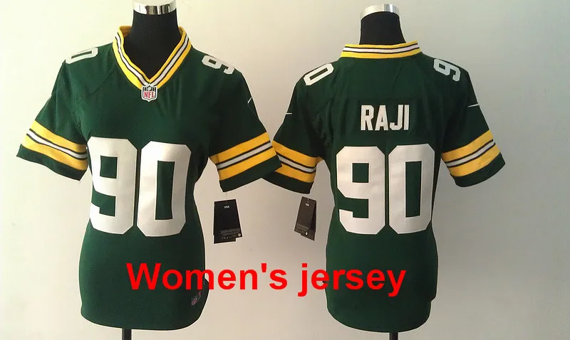 A+++ Green Bay женщины дамы Все сшитые#12 Аарон Роджерс белый#52 Глина Matthews зеленый Джерси - Цвет: 20