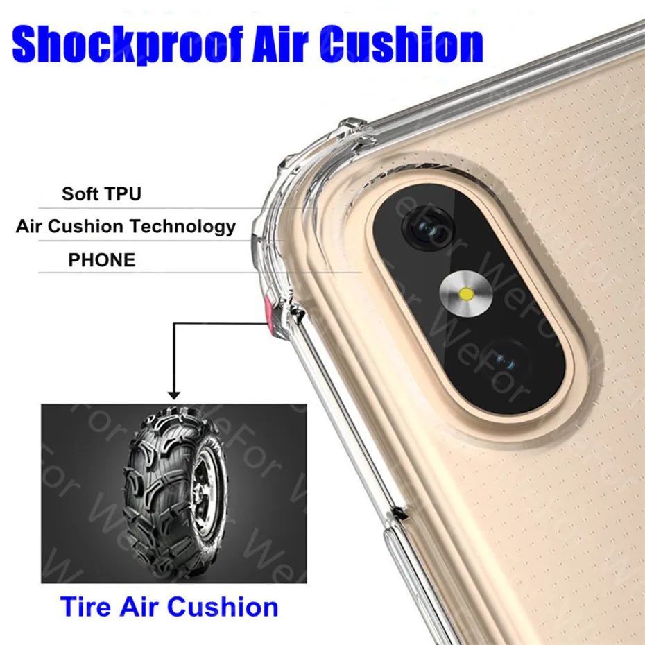 Transparent Shockproof TPU Phone Case For iPhone 11 Pro XS Max SE 2 XR X 8 7 6 6S Plus Ultra Thin Soft Silicone Clear Back Cover