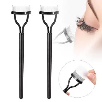 

2020 2Pcs Eyelash Curler Beauty Makeup Lash Separator Foldable Metal Eyelash Brush Comb Mascara Curl Beauty Makeup Cosmetic Tool