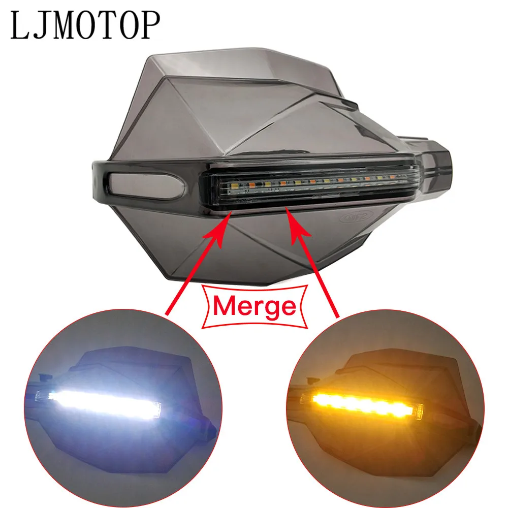 2019 мотоцикл ручной Защитная Ручка протектор рукавицы с светодиодный световой