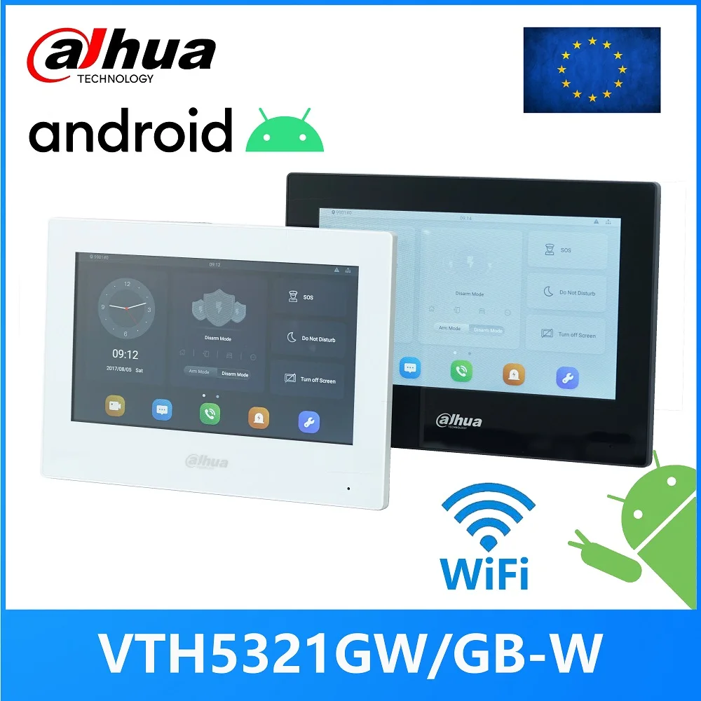 Сетевой видеорегистратор Dahua VTH5321GW-W VTH5321GB-W 802.3af PoE Android 7-дюймовый цифровой