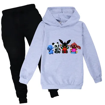 

2020 Bing Boys Outfits Girls Fall Toddler Clothes Set Long Sleeve Hoodies +Pants 2PCS Children Kids Super Mario Clothing