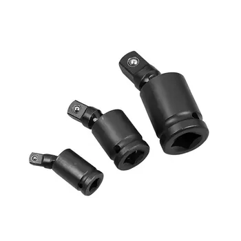 

Pneumatic universal head 3 piece set Electric wrench sleeve Wrench interface movable joint Chrome vanadium steel