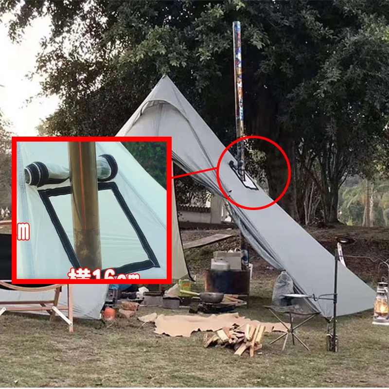 3 упаковки палатки печь Джек огнеупорные трубы вентиляционные аксессуары для