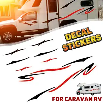 

Motorhome Large Graphics Stripes Vinyl Decal Stickers DIY Decoration For RV Caravan Travel Trailer Camper Van