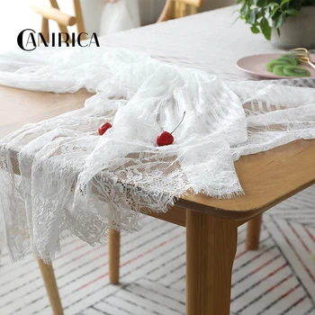

CANIRICA Tablecloths Hollow Rectangular Table Cloth Pastoral Toalha Mesa Chic Decoration Table Cloth Home Kitchen Decor