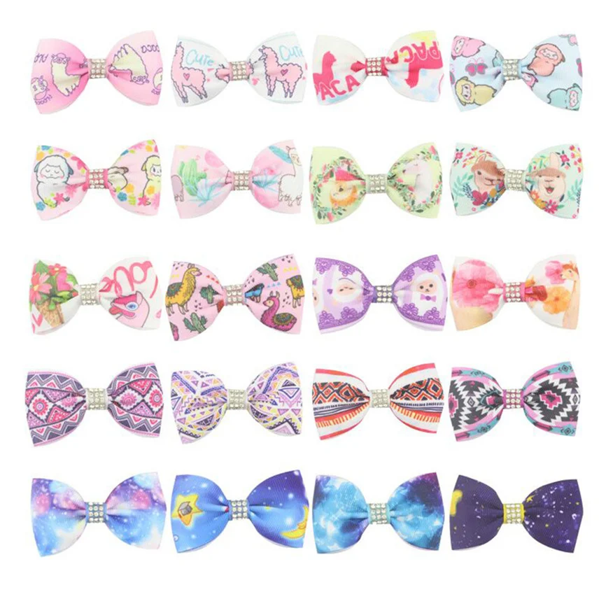 Baby Hair Clips Gift Toddler Girls Kids Hairclips Lovely Sweet Bowknot Hairpin Printing Rhinestone Clip Accessories | Детская одежда и