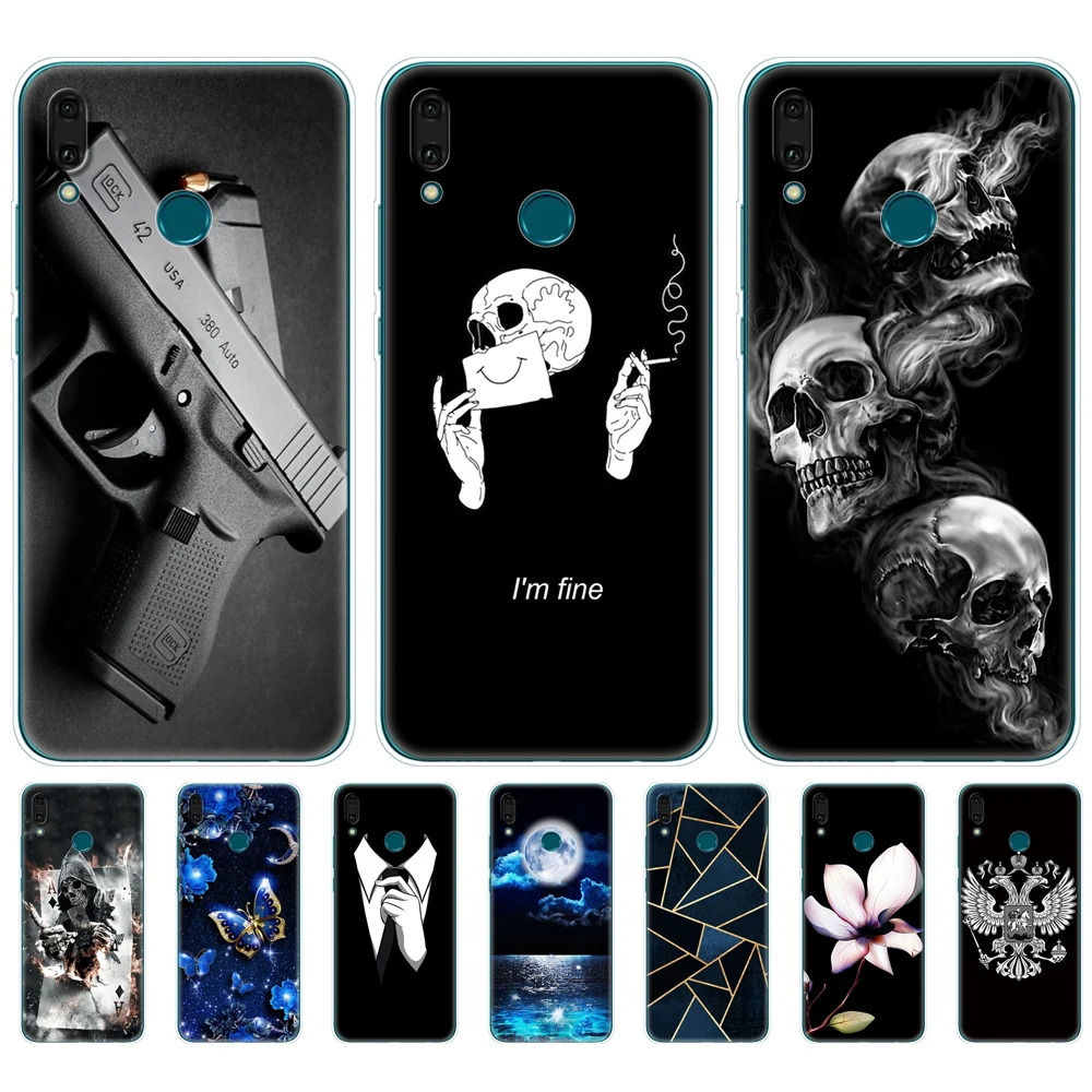 Чехол для Huawei Y9 2019 силиконовый чехол из ТПУ мягкий телефона prime etui бампер 360 защитный|Бамперы| |