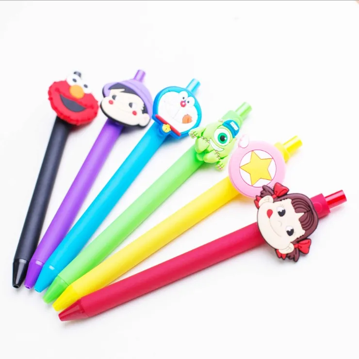 PEKO-chan doraemon Elmo Maruko конфетный цвет, матовый 0,5 мм черная гелиевая ручка для обучения канцтовары шариковая ручка для детей