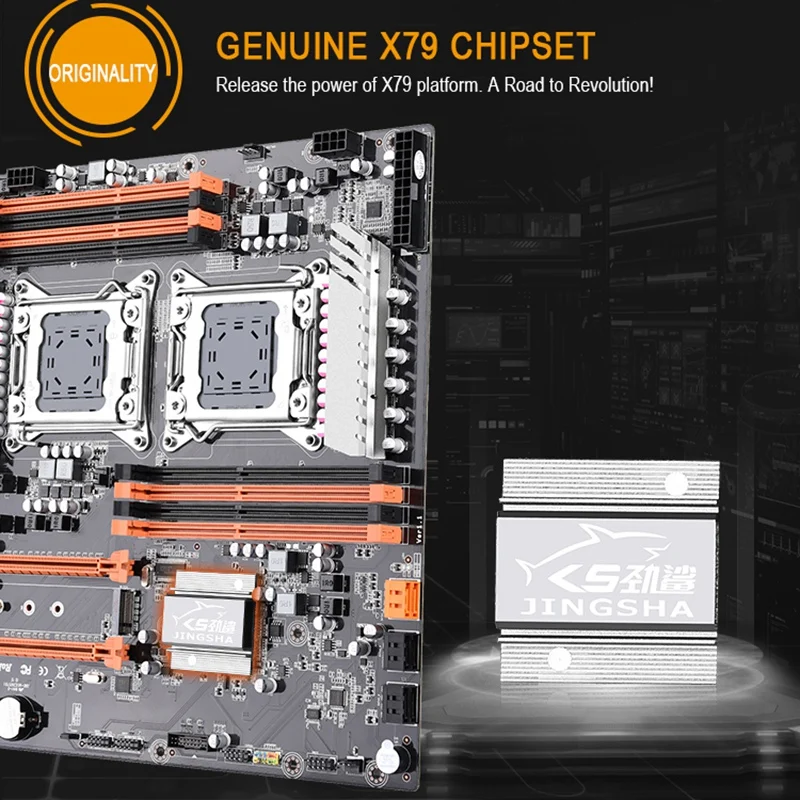 Материнская плата JINGSHA LGA 2011 X79 с двумя разъемами поддержка 2X PCIe X16 M.2 SLi & CrossFire ЦП